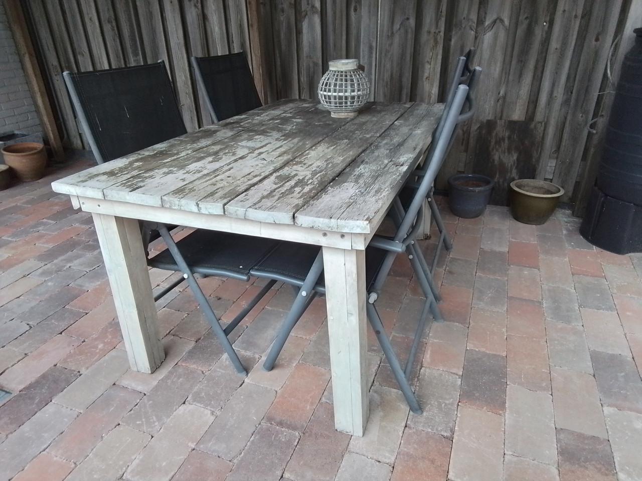 Steigerhouten (tuin)tafel (160 x 98 cm)