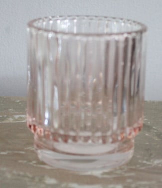 Roze  theelicht houder