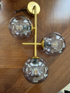 Mid-century modern lamp glazen bollen