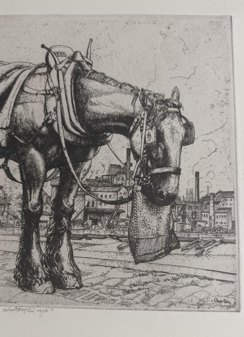 Handgesigneerde pracht ets van 1922 door Robert Sargent Austin
