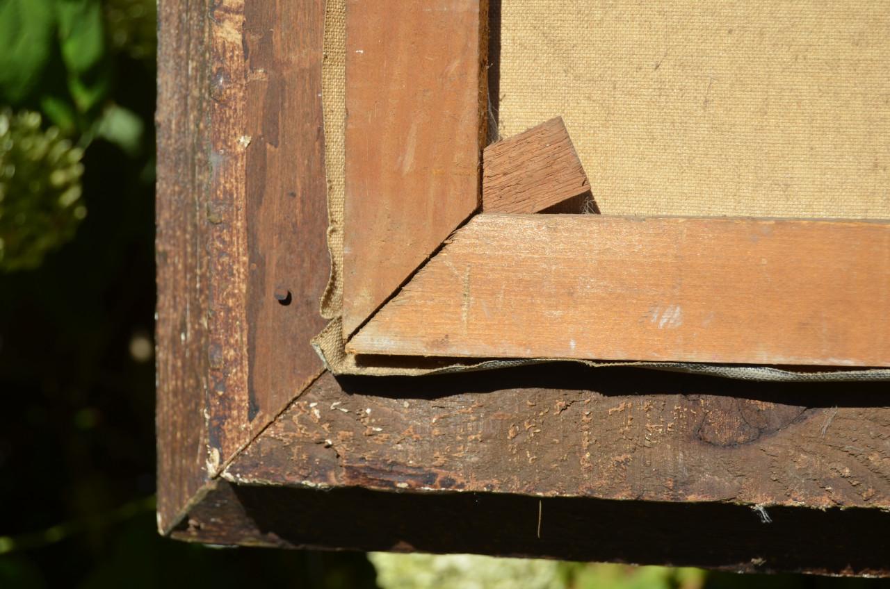 Een bootje in rivierlandschap, gesigneerd