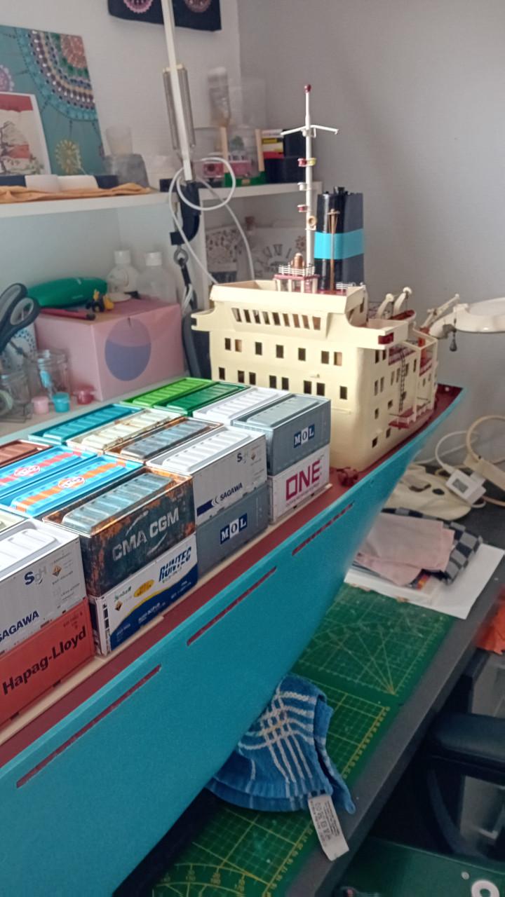 Container schip modelbouw