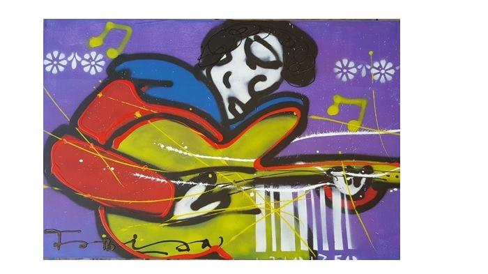 " Elvis " Acrylschilderij van Fabian