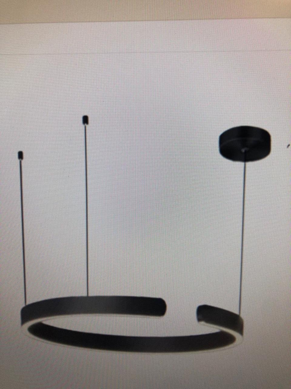 Moderne cirkel LED hanglamp Zwart