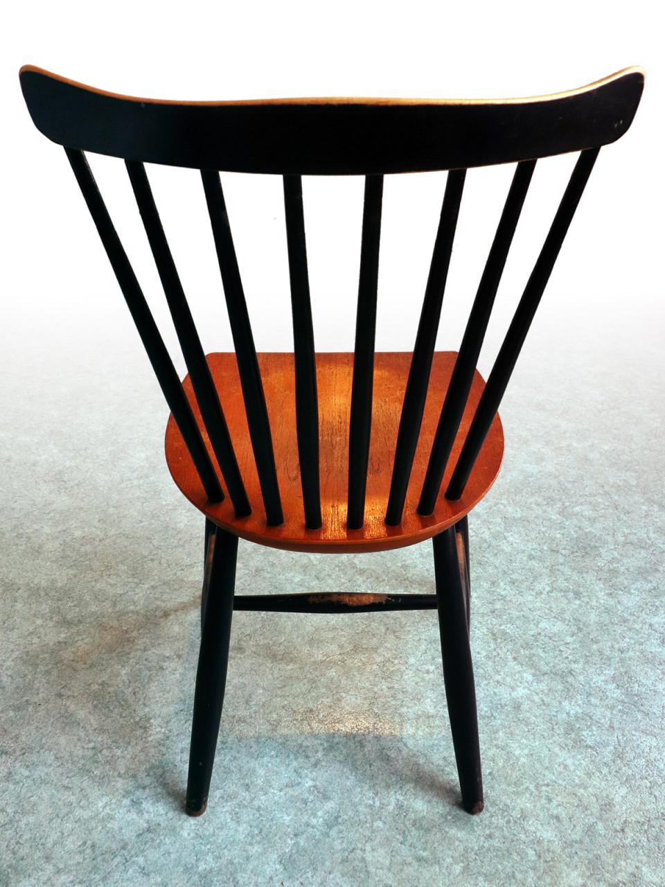 6x vintage Pastoe 'Haga' spijlenstoel