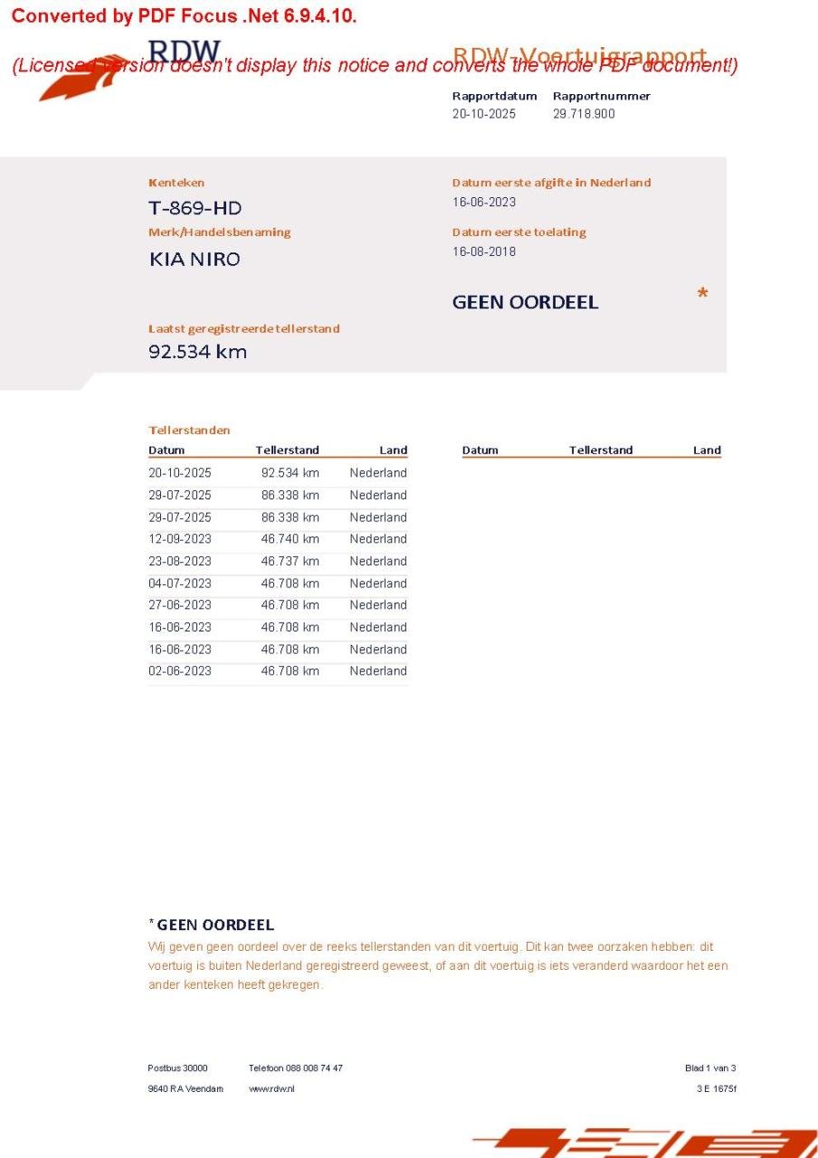 Kia Niro 1.6 gdi hybrid 141pk dct6 executiveline | navi | bt | applecarplay