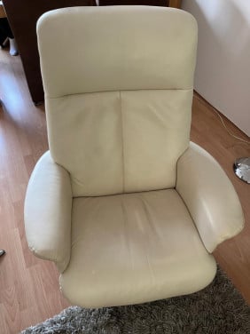 2 leren draai fauteuils