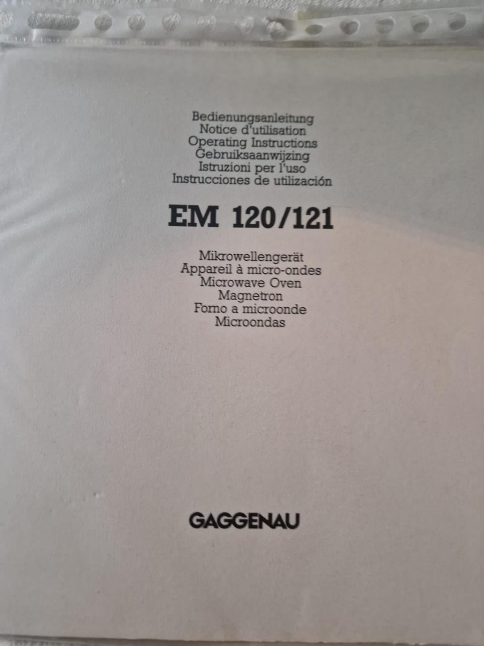 Inbouw magnetron Gaggenau 40 x 60