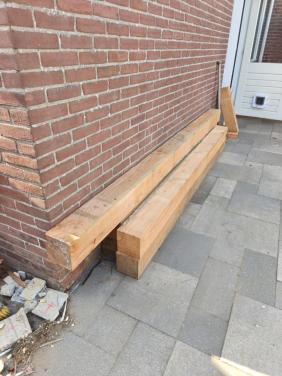 Douglas Hout Balken 15x15cm - 3m en 2,5m