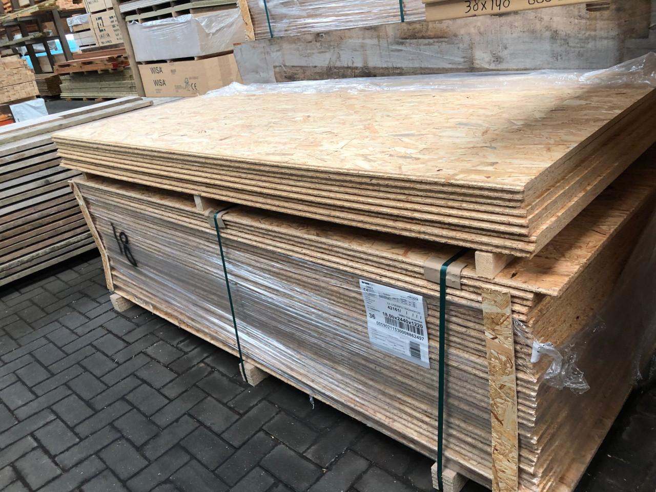 OSB platen nodig? o.a. 18mm TG2 122x244 €28.60 incl. btw!
