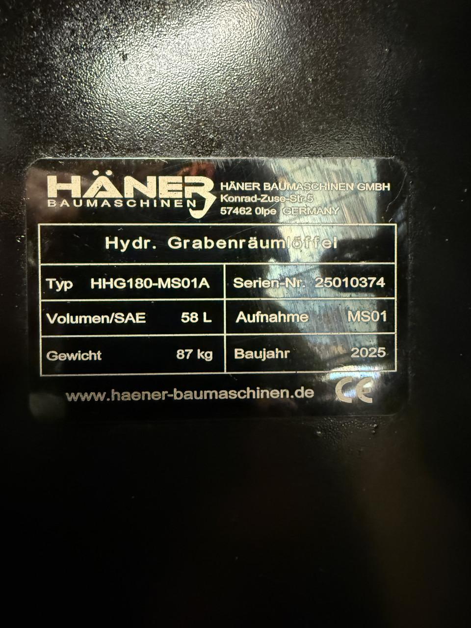 Häner Kantelbak 80cm CW00 minigraver (nieuw)