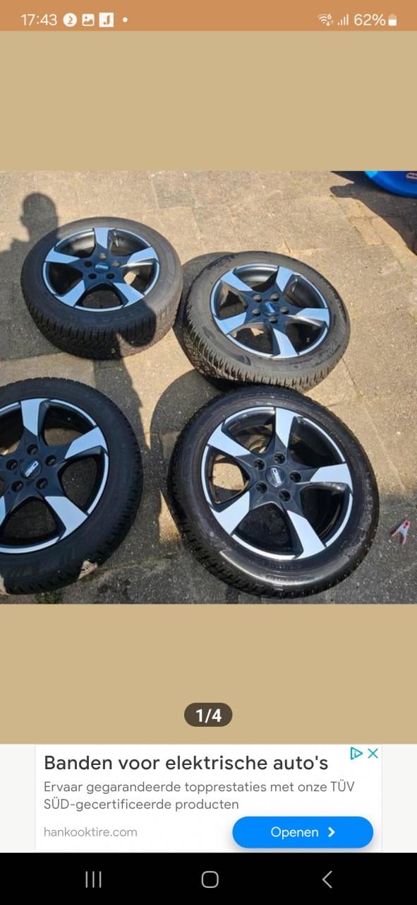 Prachtige Velgen met nog prima banden