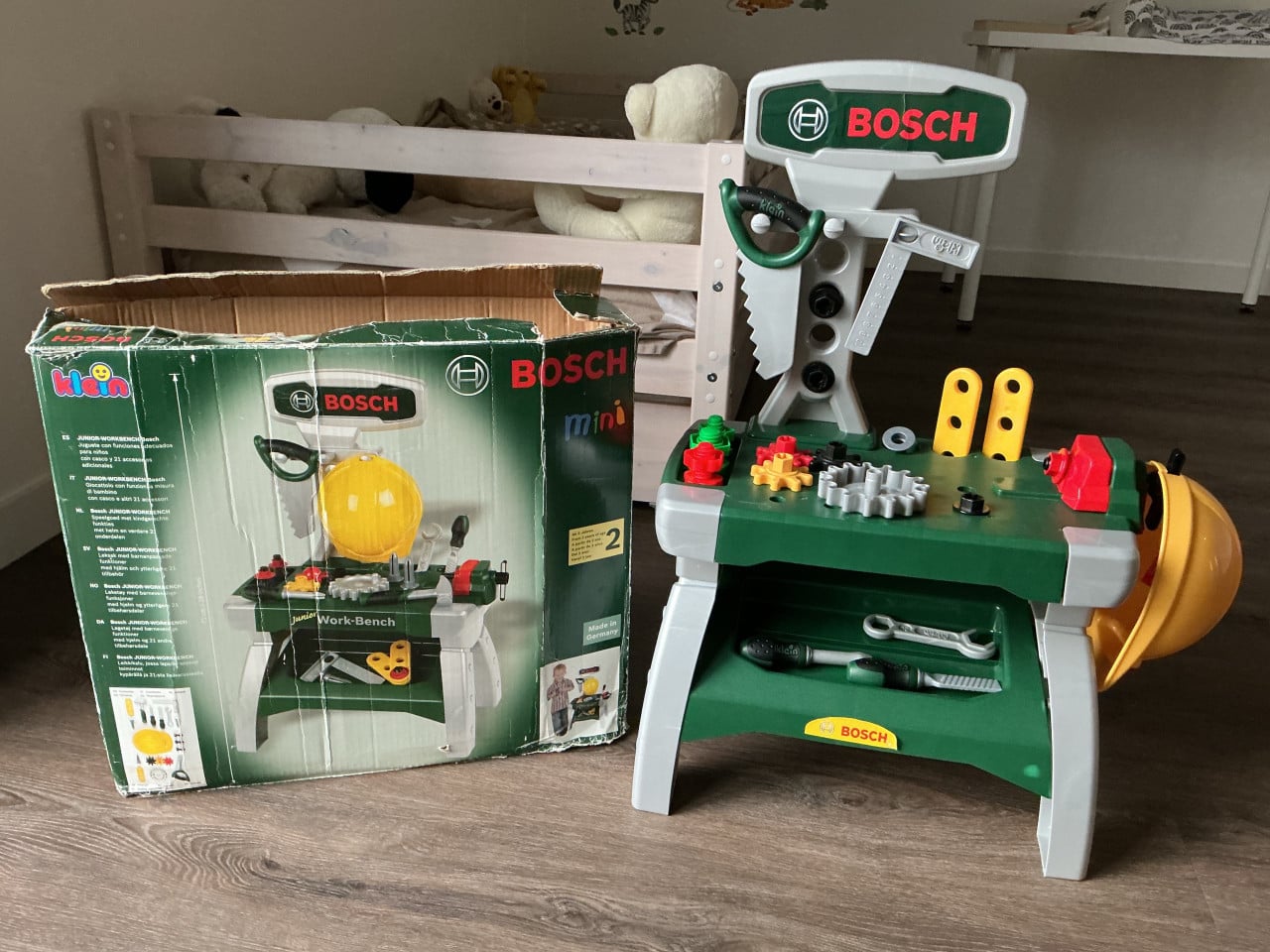 Bosch kinder werkbank te koop met allerlei toebehoren