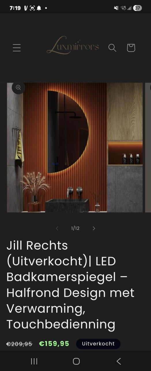 Moderne spiegel met ledverlichting