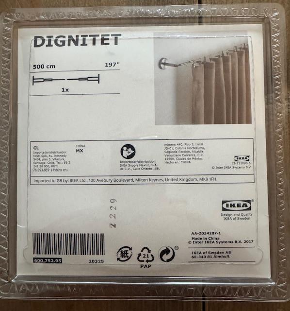 5 m staalkabel, IKEA Dignitet, roestvrij, ophangsysteem o.a. voor gordijnen