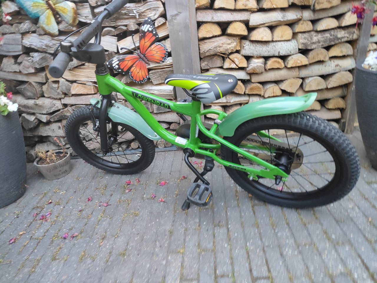 16 inch Lowenrad stoere groene jongens fiets