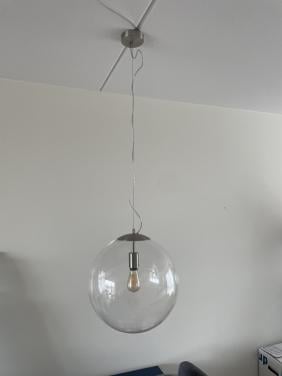 Moderne glazen hanglamp - bolvormig, diameter 40 cm