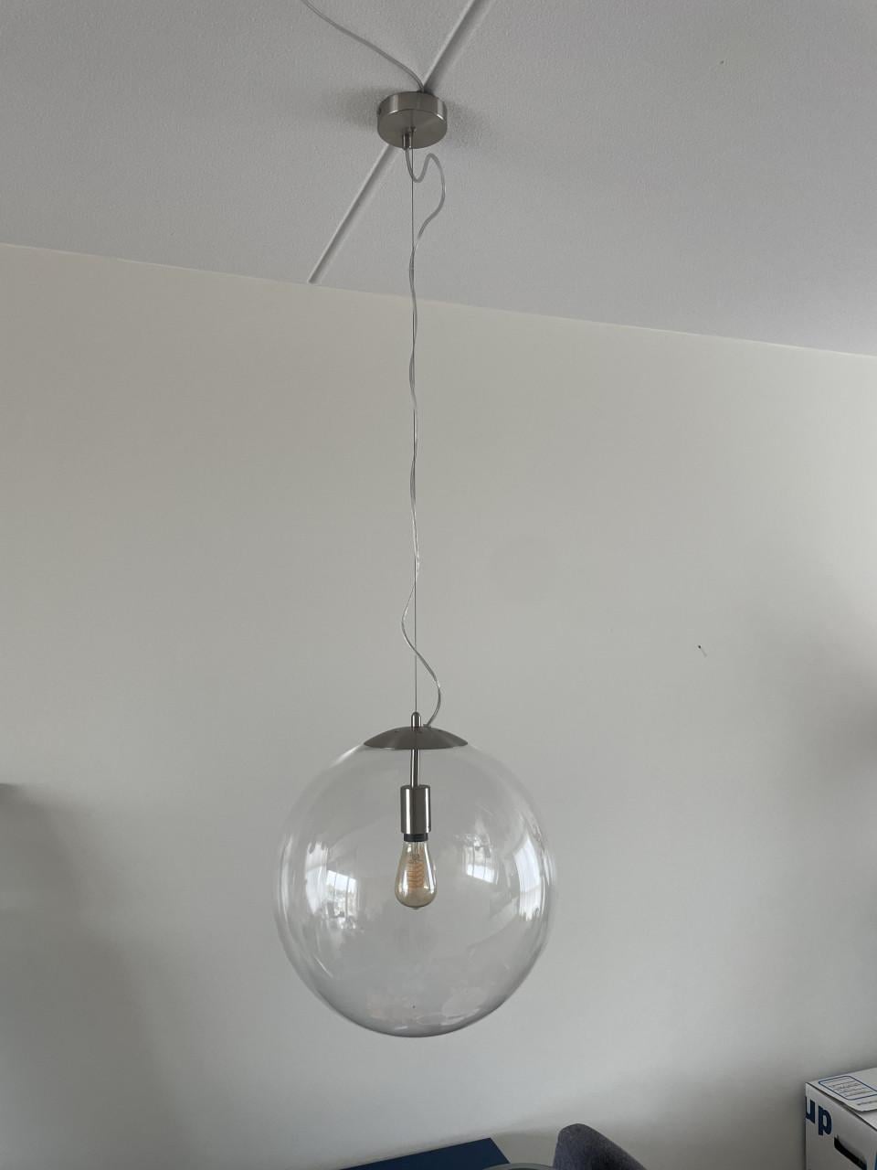 Moderne glazen hanglamp - bolvormig, diameter 40 cm