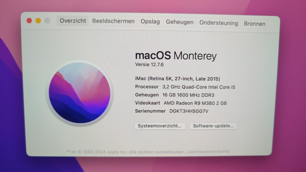 IMac 27 inch Retina 5k Late 2015 (SSD)