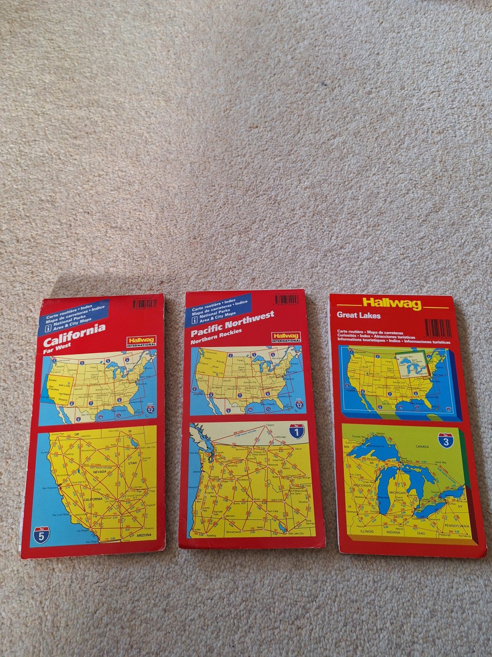 Wegenkaarten USA (3 stuks)