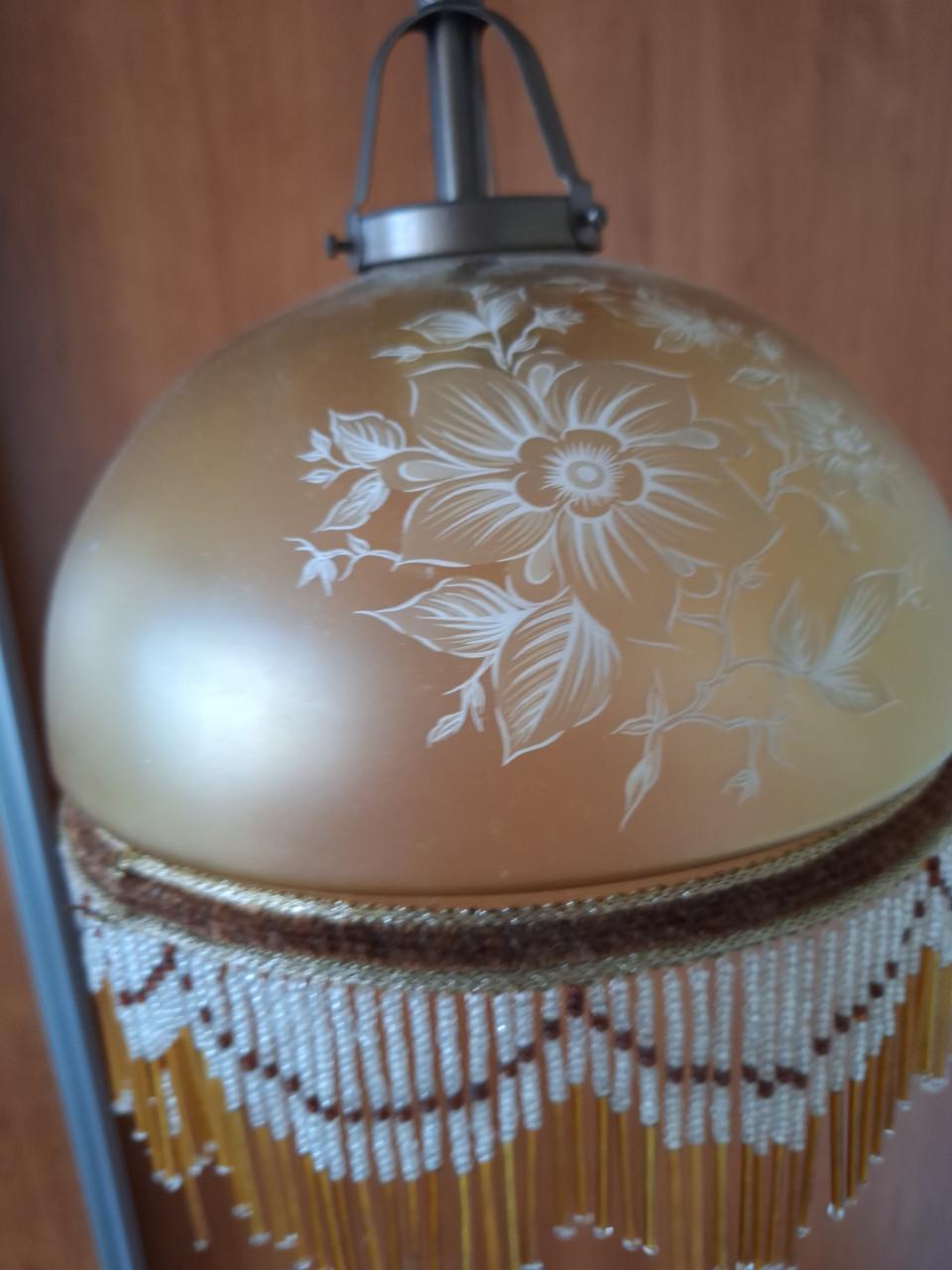 Franse hanglamp met glaskralen