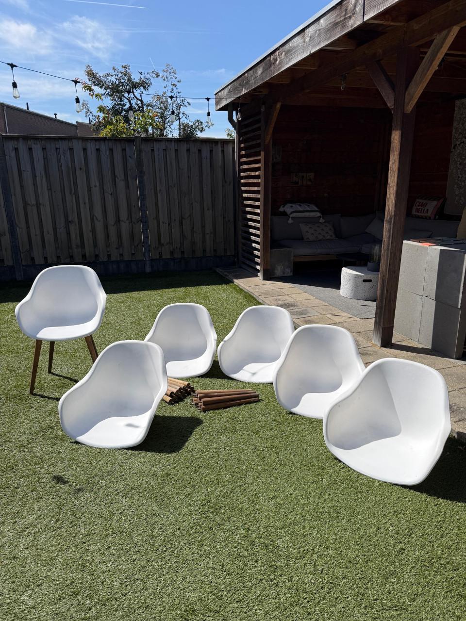 Kuipstoelen (6 st) voor in de tuin