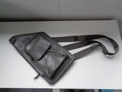 Schoudertas grijs en bruin