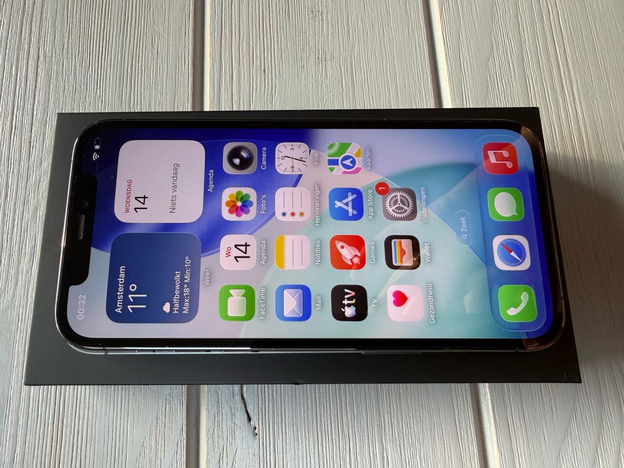 Apple iPhone 12 Pro 128GB Grafiet - Krasvrij scherm + Doos