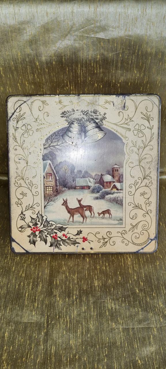 Kerstblik oud van Melle met winterafbeelding