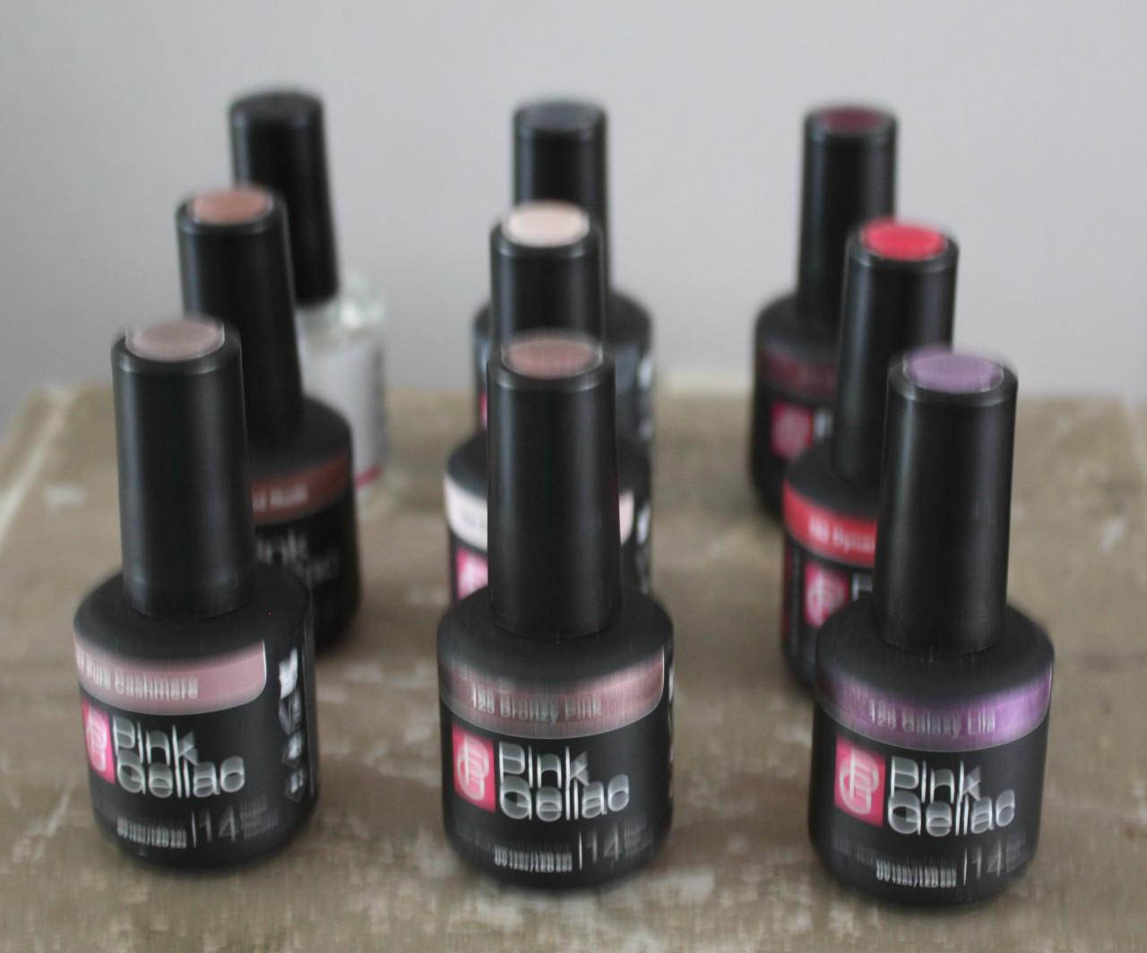 Set van 9 potjes pink geilac diverse kleuren