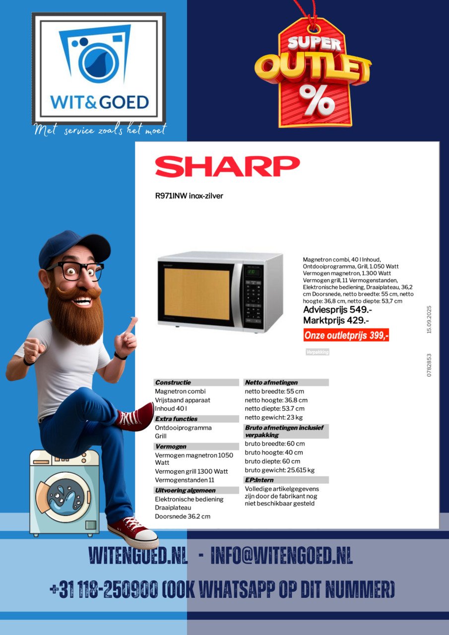 Combi magnetron Scharp (Outlet/nieuw)