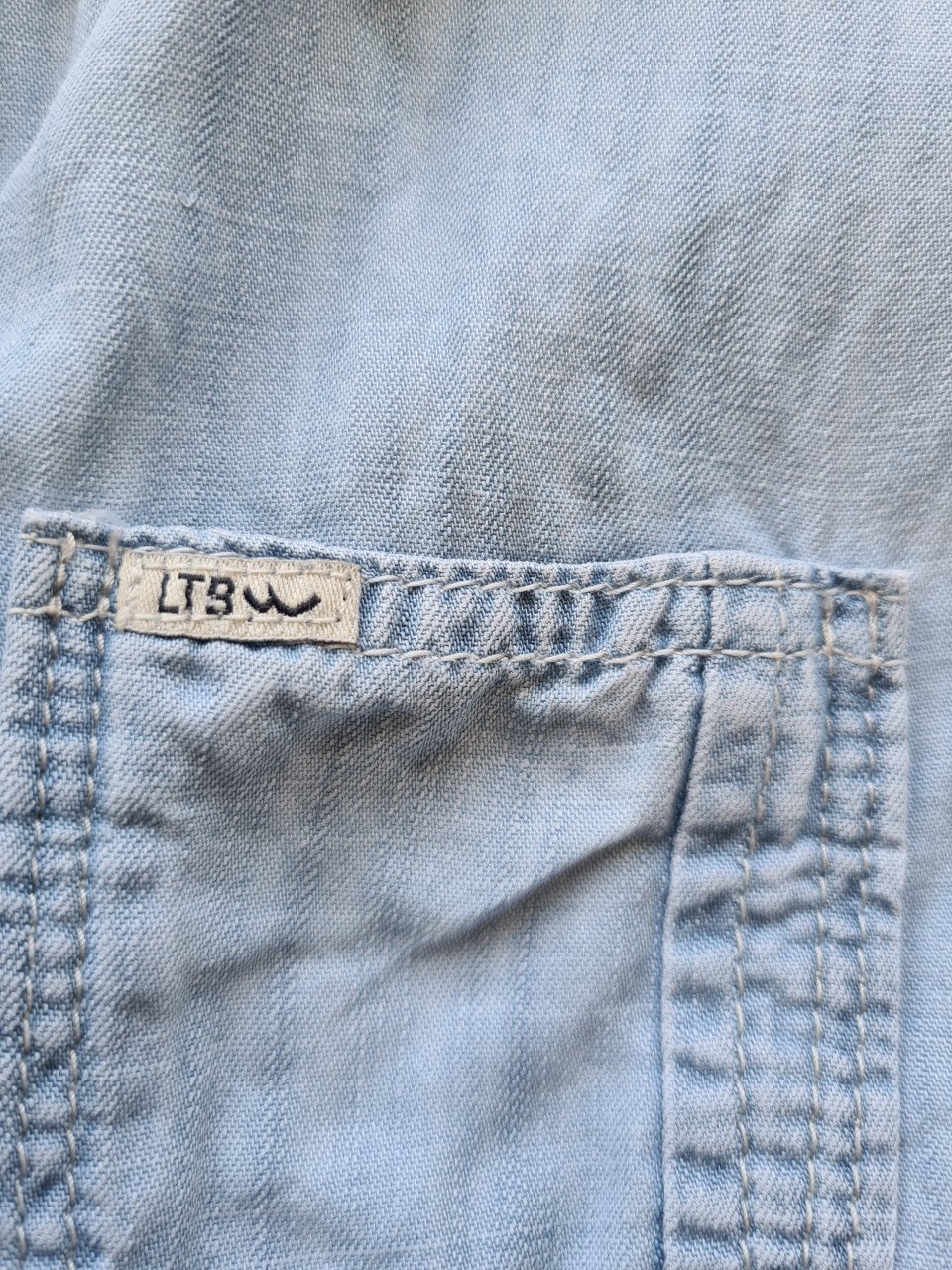 LTB lichtblauwe spijkerstof jumpsuit Maat 116