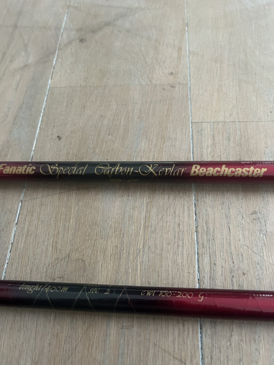 Te koop 2x Shakespeare fanatic speciaal Carbon kevler beachcaster 4 meter