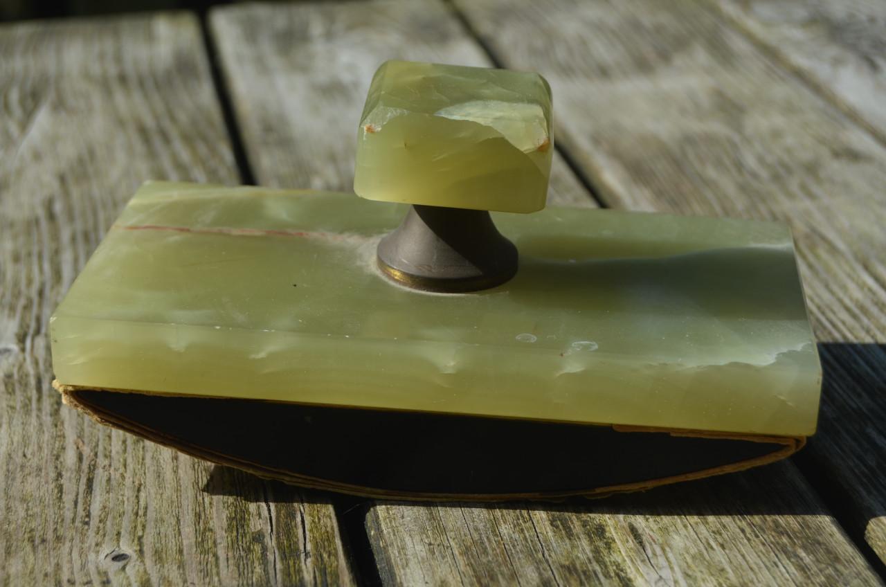 Onyx inktstel in goede staat. Compleet met roller. Ca. 1900
