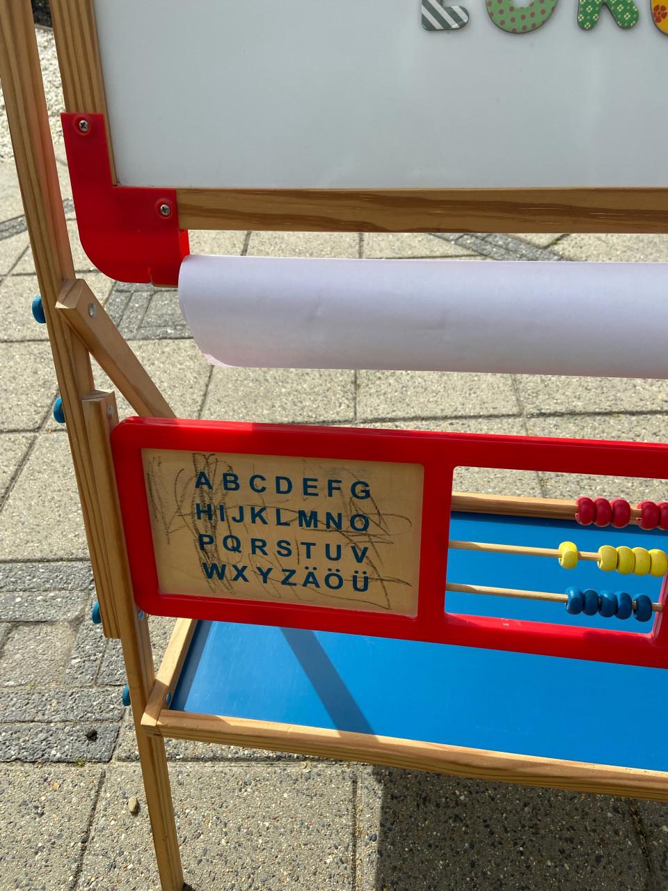 Krijt en magneet tekenbord