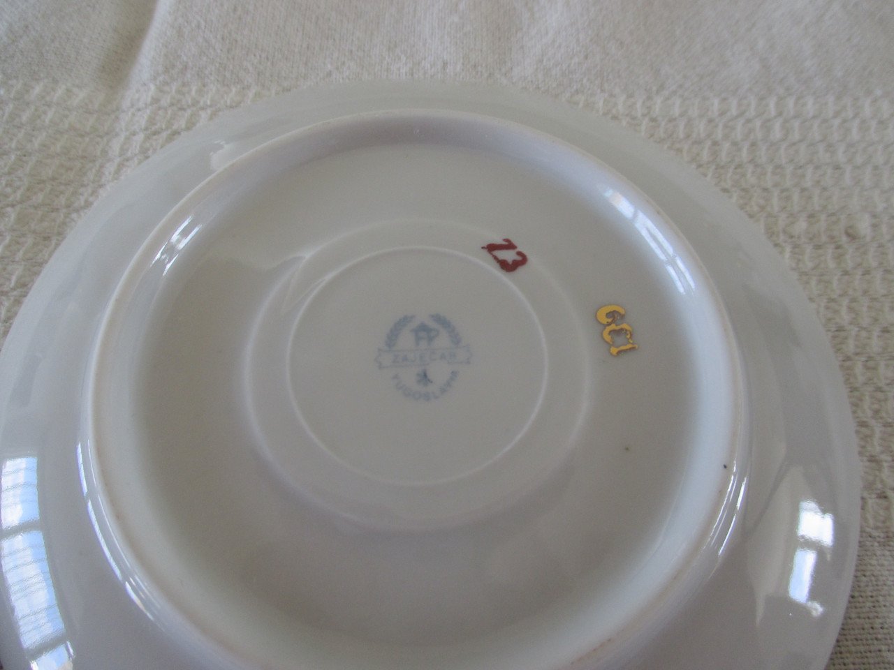 Zeer Mooi Zajecar FP Porcelein koffieset voor 6 Personen