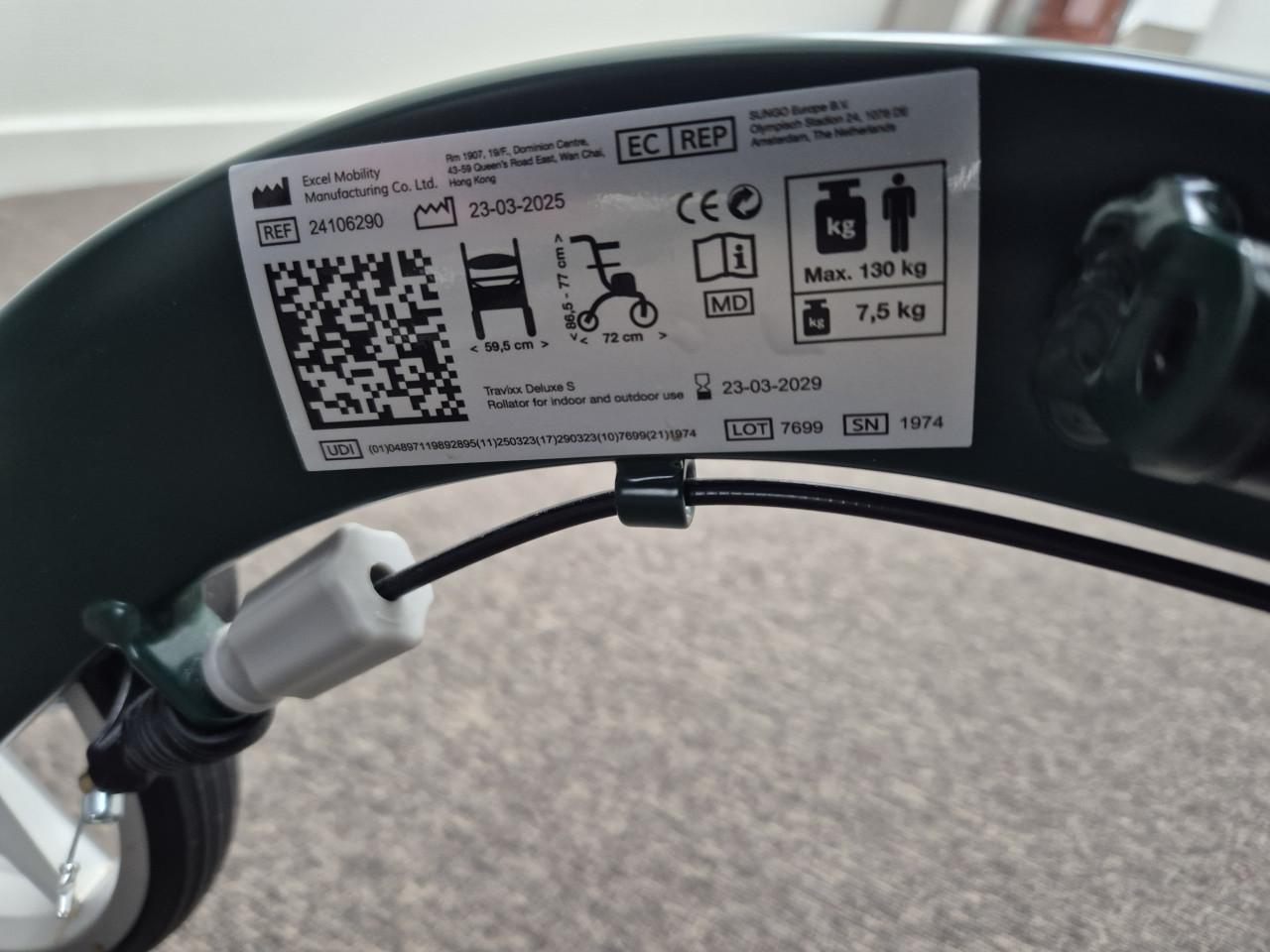 Lichtgewicht rollator Travixx S groen