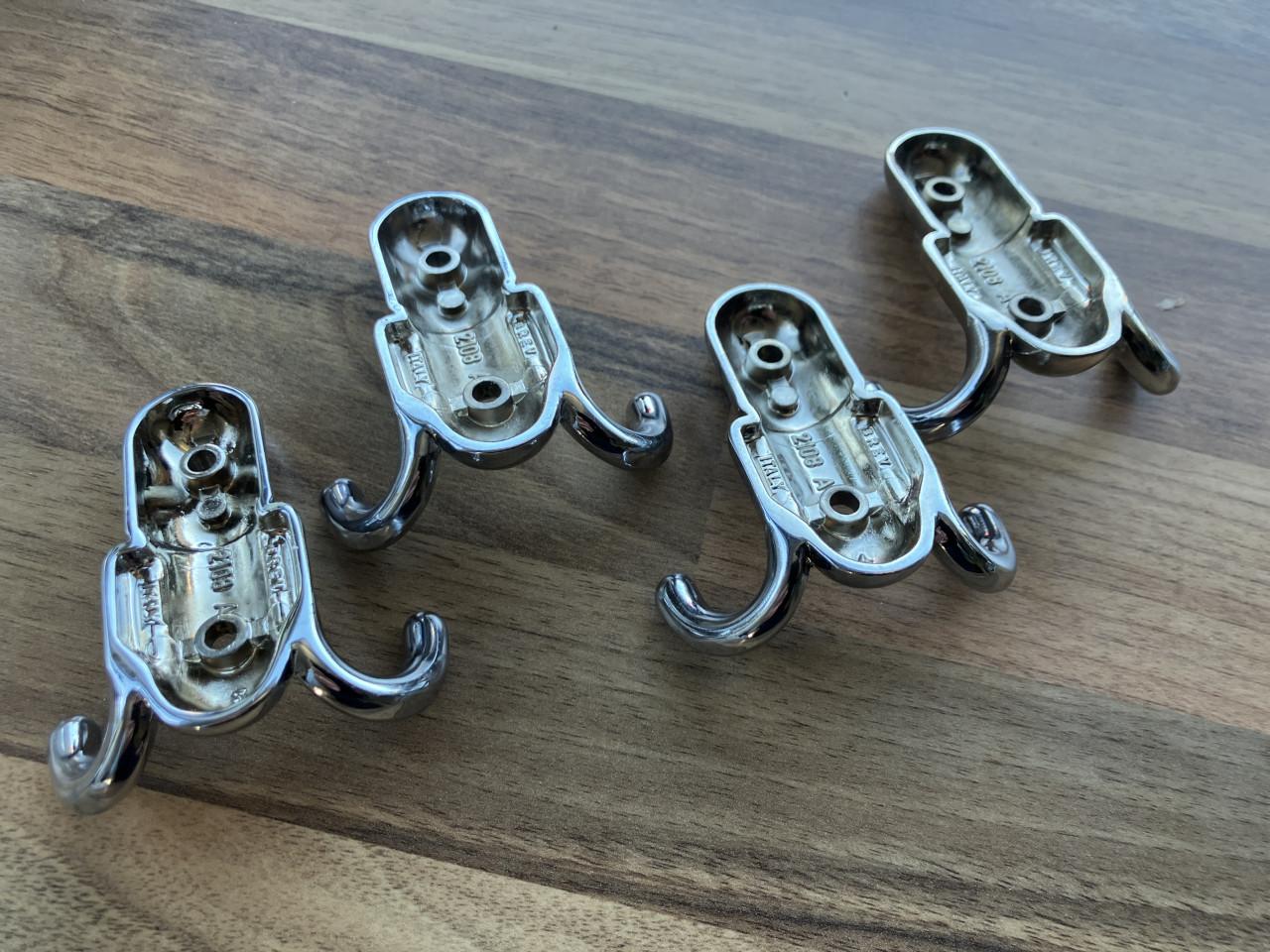 Vintage kleine kapstokhaken 4st