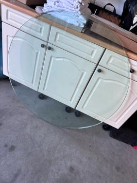 Tafel glasplaat 110cm zelf