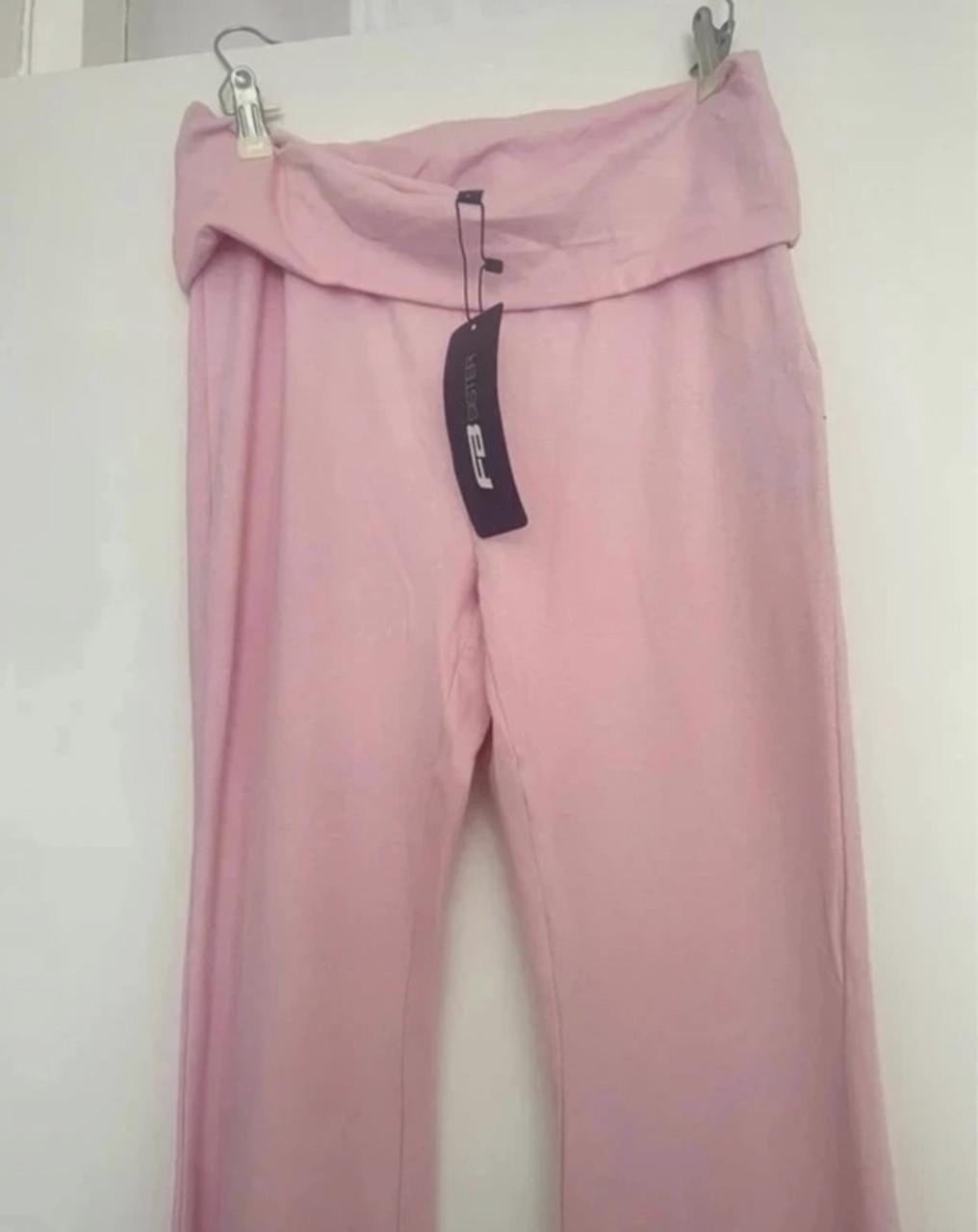 FB Sister Roze Flared Broek Fold-over – Clean Girl Aesthetic