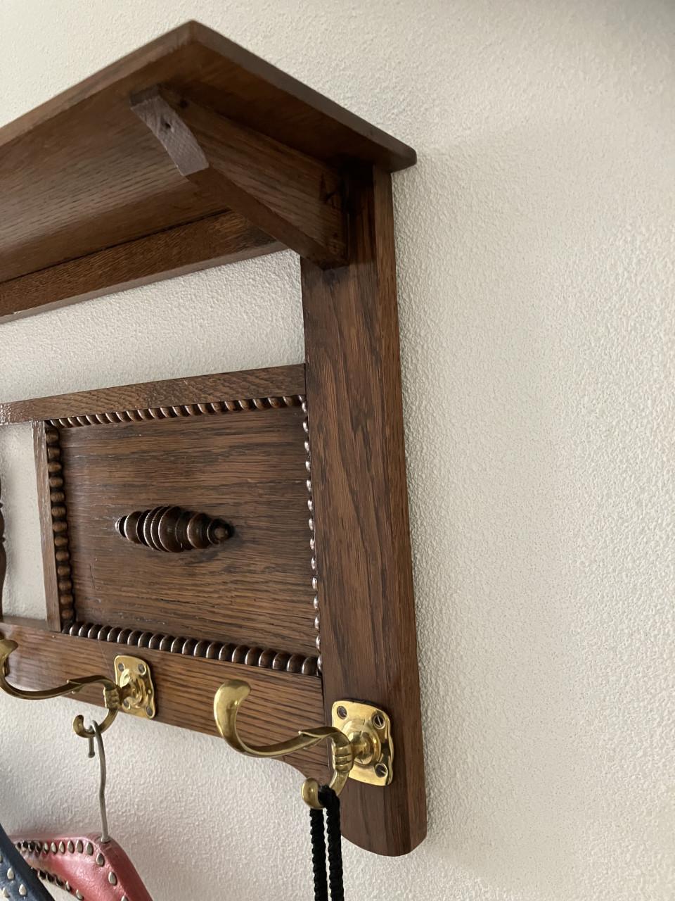 Kapstok – Art Deco met echt koperen haken