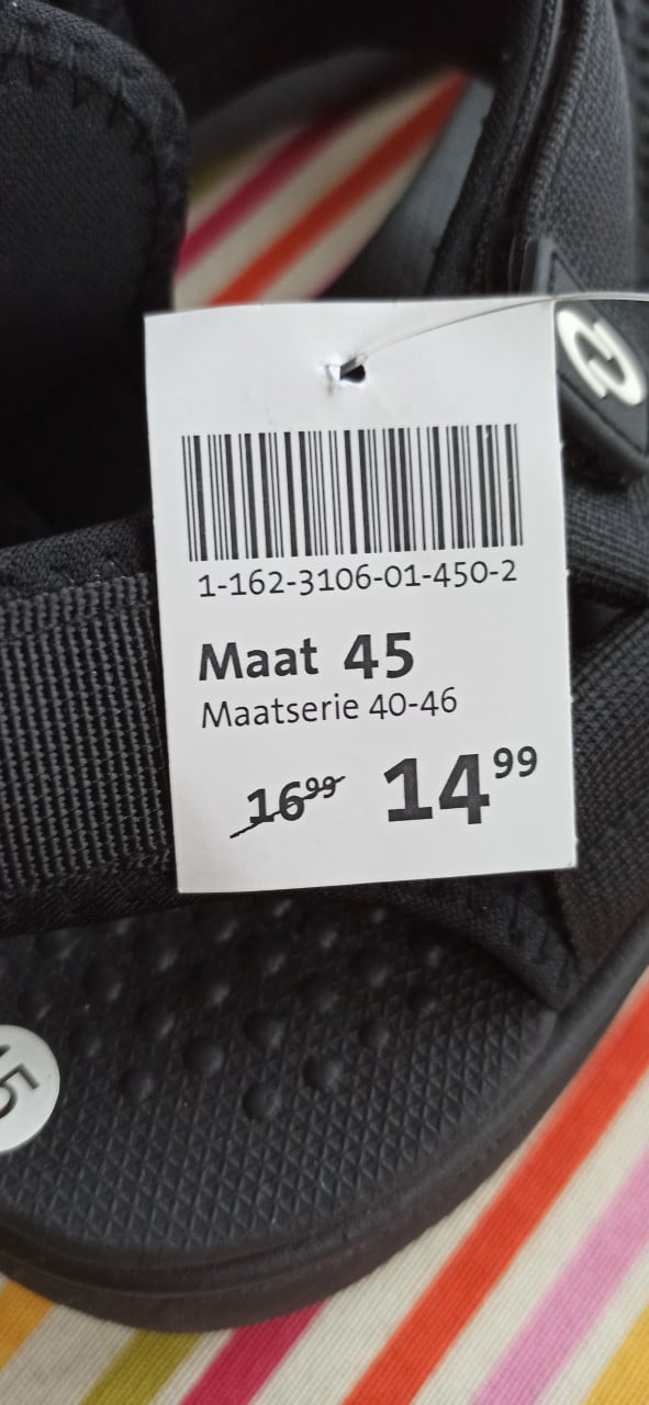 Nieuwe Heren sandalen - maat 45 maar vallen als 44/43