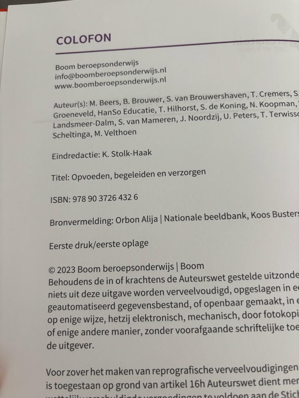 Schoolboeken Kindprofessional Scalda