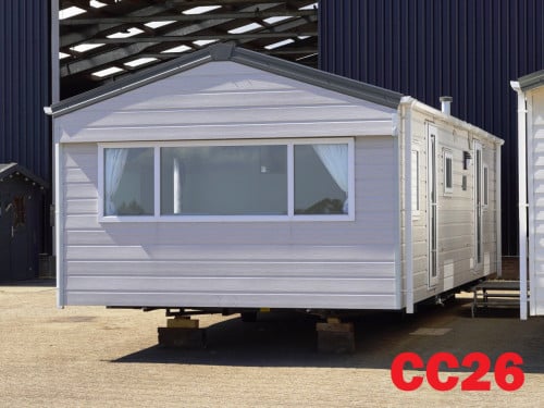 Bijna nieuw chalet met kunststof buitenzijde en dubbel glas 2 slk te koop