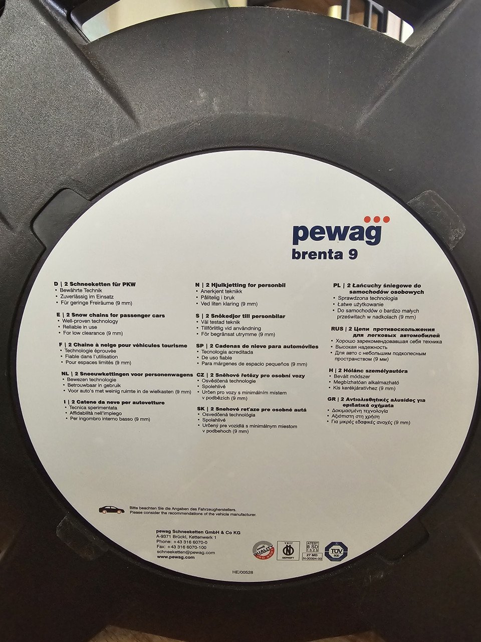 Sneeuwkettingen pewag brenta 9