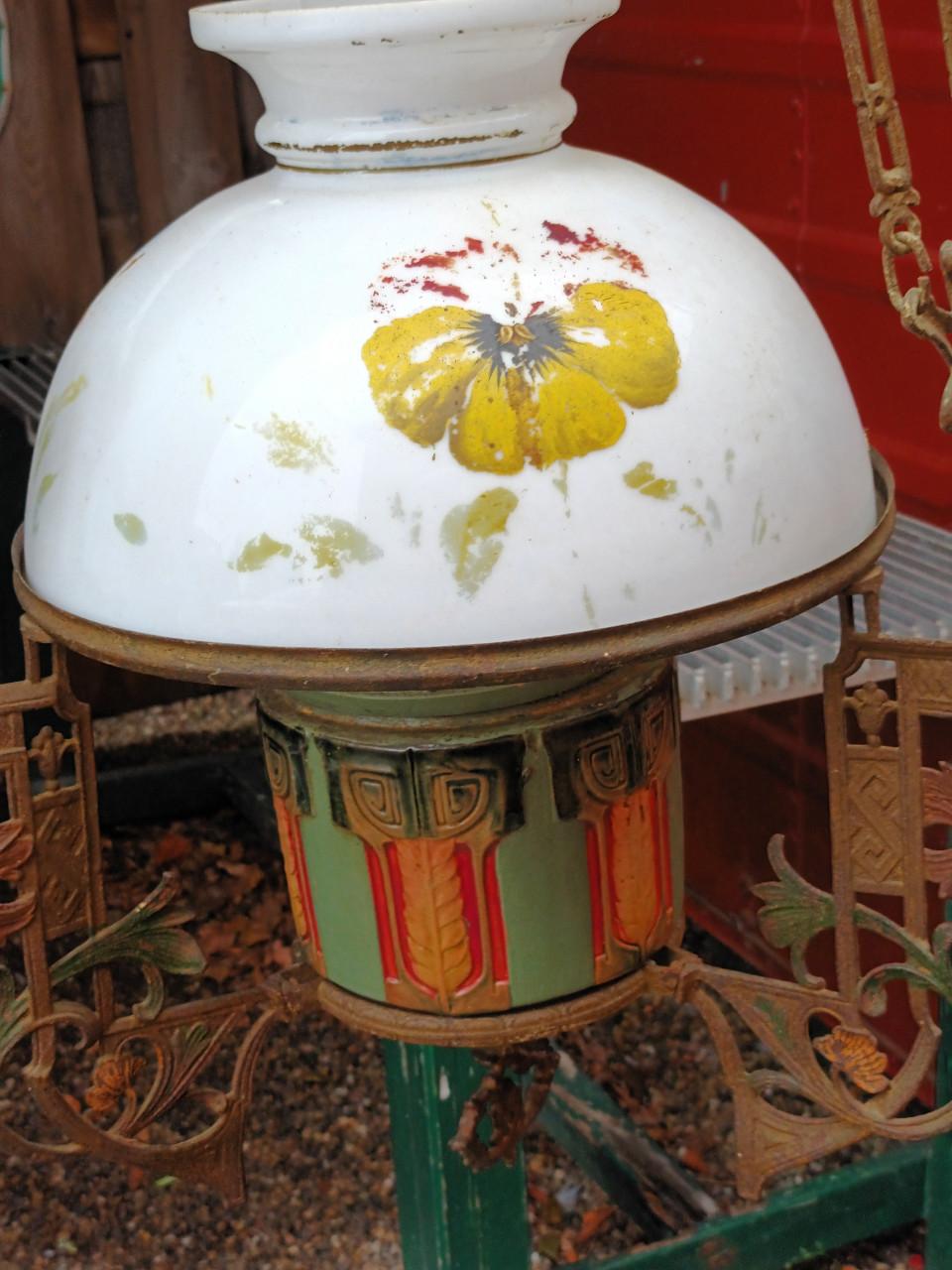 Antieke hangolielamp