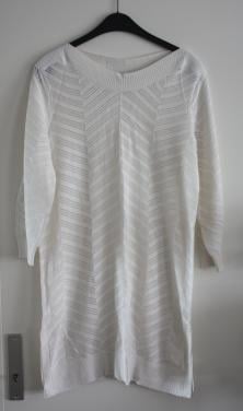 Witte opengewerkte jurk maat m