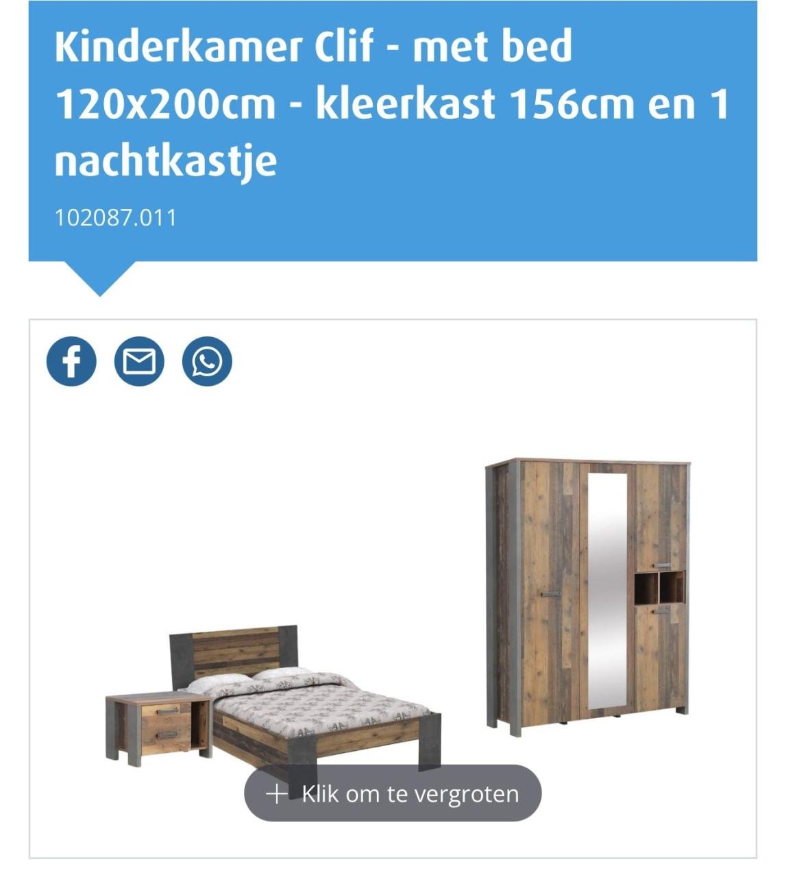 Complete kinderkamer Clif – stoer houtlook