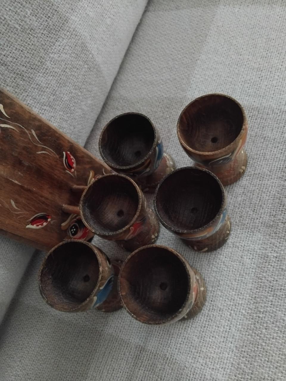 Vintage 6x Eierdopjes met Wandrek