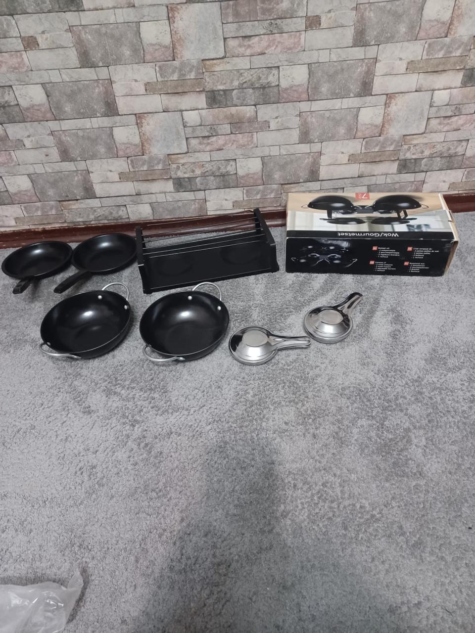 Nieuwe wok/gourmetset 7 delig